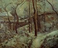 mauvais sentier pontoise effet de neige 1874 Camille Pissarro paysage